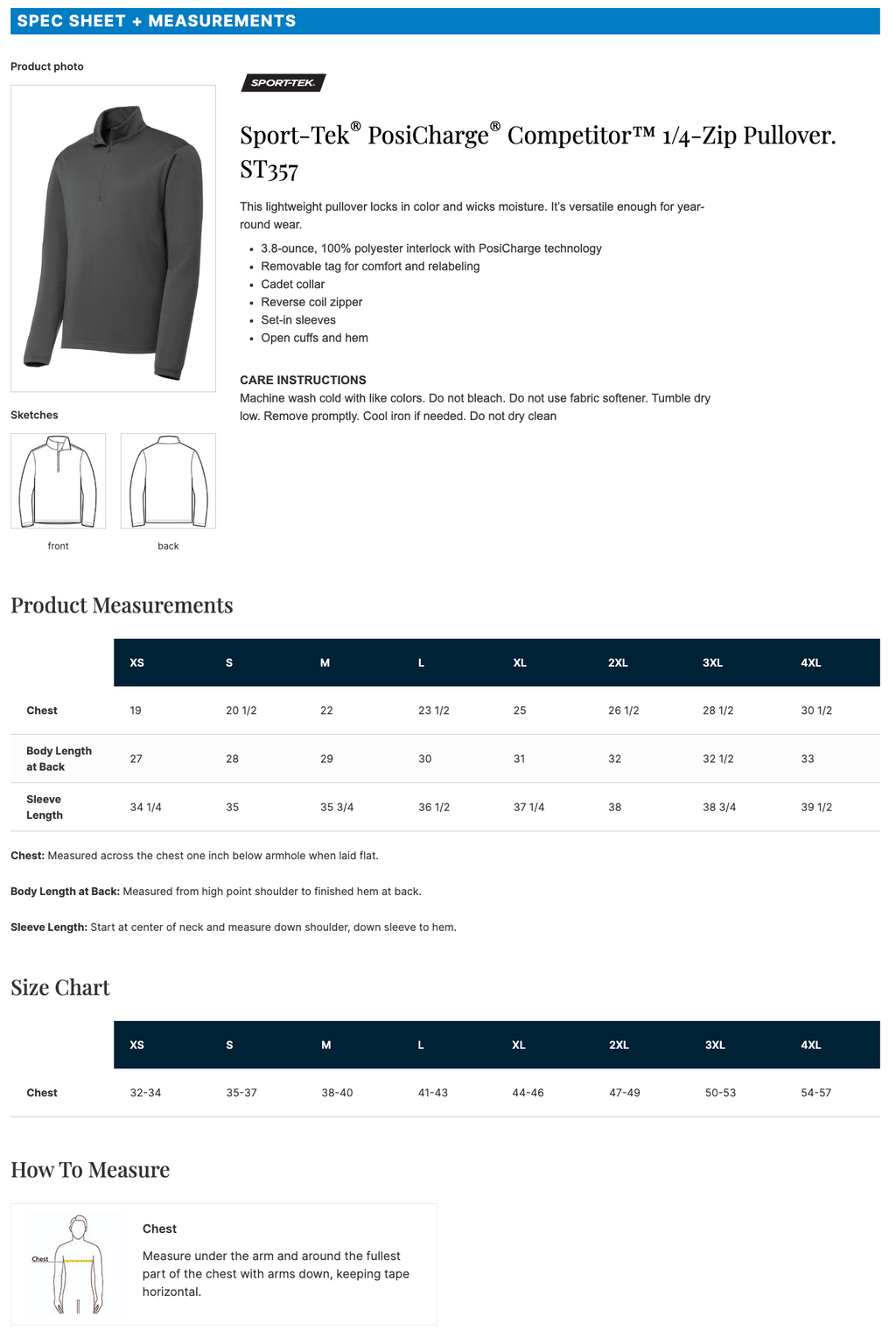CraneTech PosiCharge® 1/4-Zip Pullover