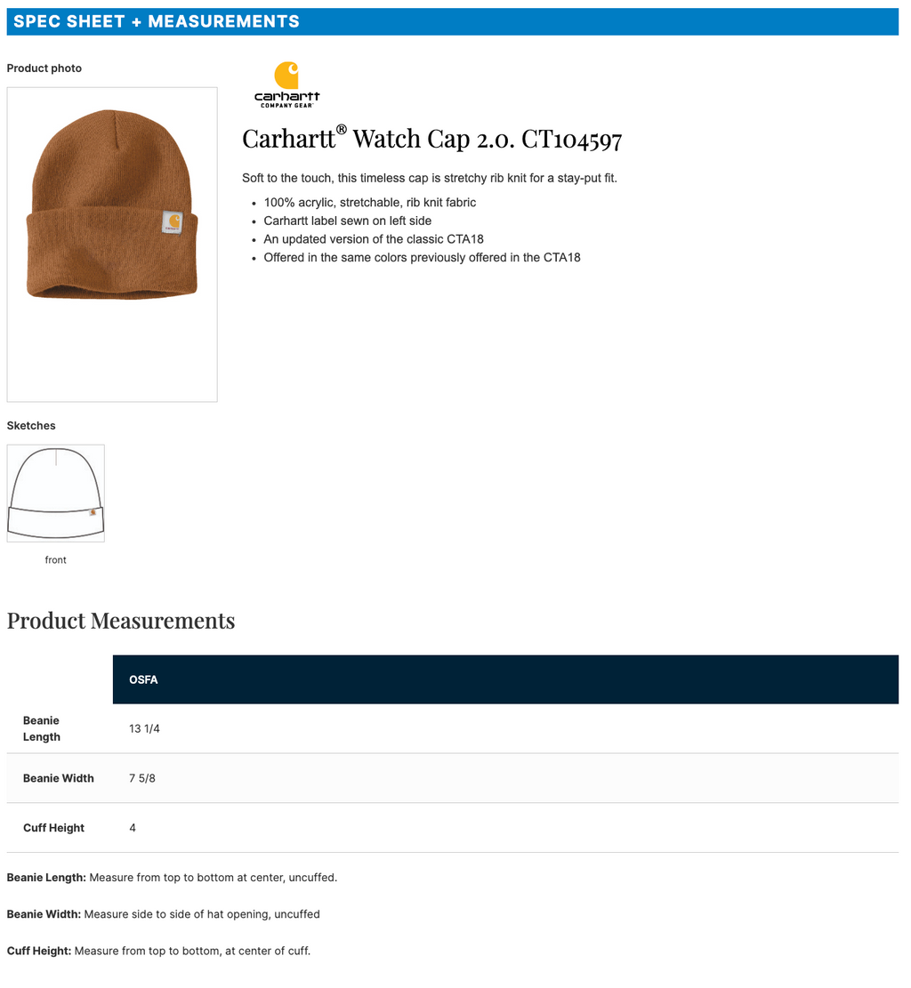 CraneTech Carhartt Beanie