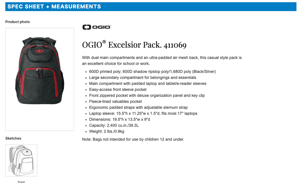 CraneTech OGIO Backpack