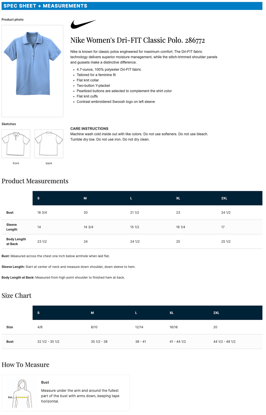 CraneTech Nike Women’s Dri-FIT Polo