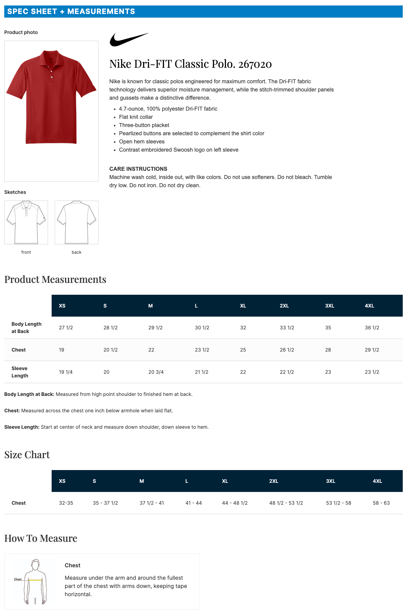 CraneTech Nike Dri-FIT Classic Polo